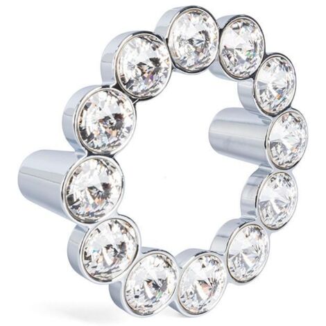 pomo zamak/cristal sinatra d85 c64 cromo 12 cristales swarovski original
