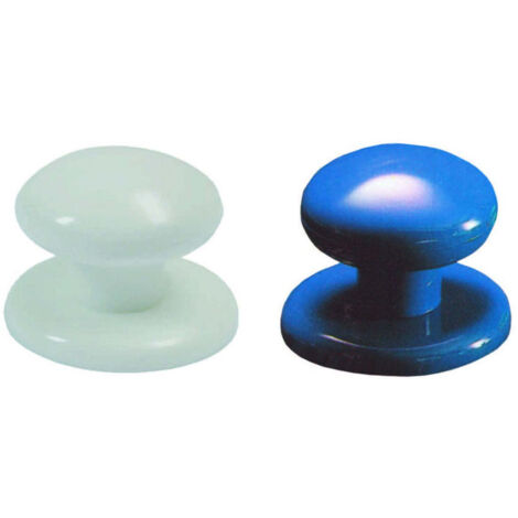 Pomoli Per Mobili ø 30 mm Con Rosetta In Nylon Bianco - 10 pz