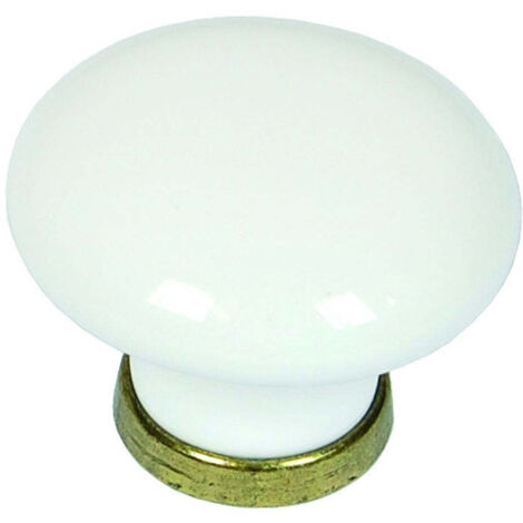 Pomoli tondi in porcellana mod.p0400 bianchi - Ø 31x26 mm - METAL STYLE - 5 pz