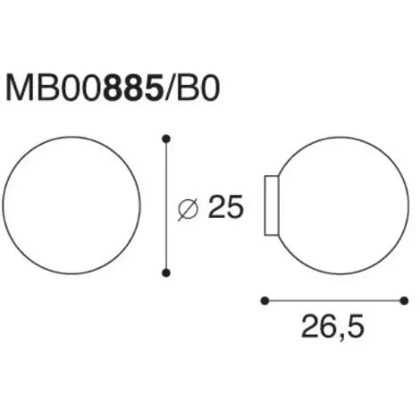 POMOLO 885 B D.25 CROMO LUCIDO