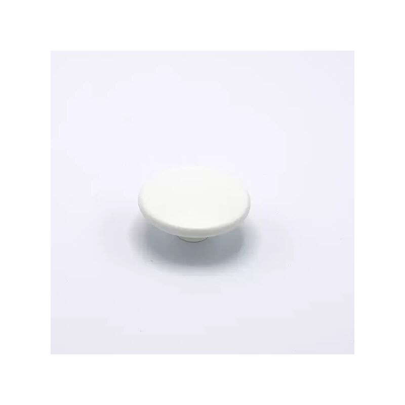 Image of Pomolo a forma di disco in goffrato fine bianco 52x24mm - 428 Ufo - Goffrato fine bianco