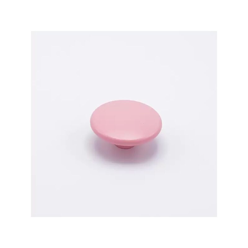Image of Pomolo a forma di disco in goffrato fine rosa 52x24mm - 428 Ufo - Goffrato fine rosa