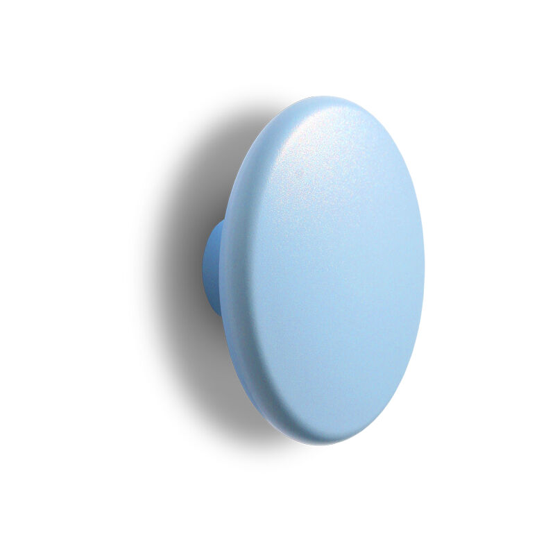 Image of Pomolo a forma di disco in goffrato fine azzurro 52x24mm - 428 Ufo - Goffrato fine azzurro