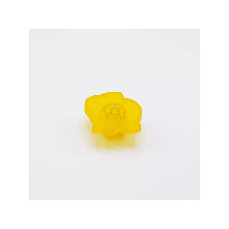 Image of Pomolo giallo a forma di elefantino in goffrato fine 53x56x25mm - 427E Animalier - Goffrato fine giallo