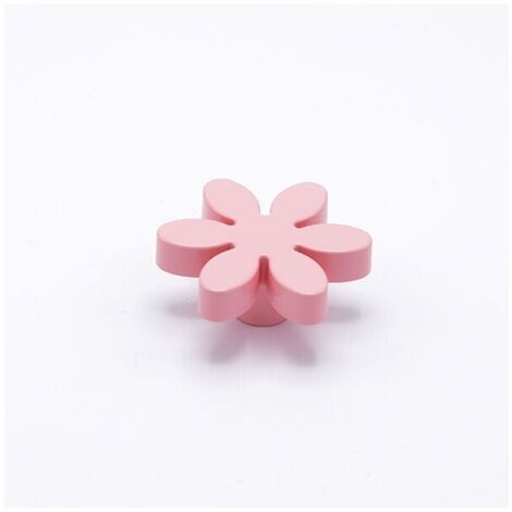 Pomolo a forma di fiore di colore rosa in goffrato fine 56x24mm - 415 Flower