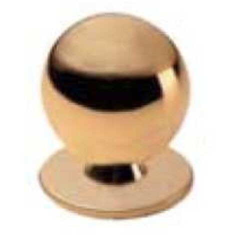 Pomolo a sfera diametro 20 ottone lucido pezzi 1 - masidef