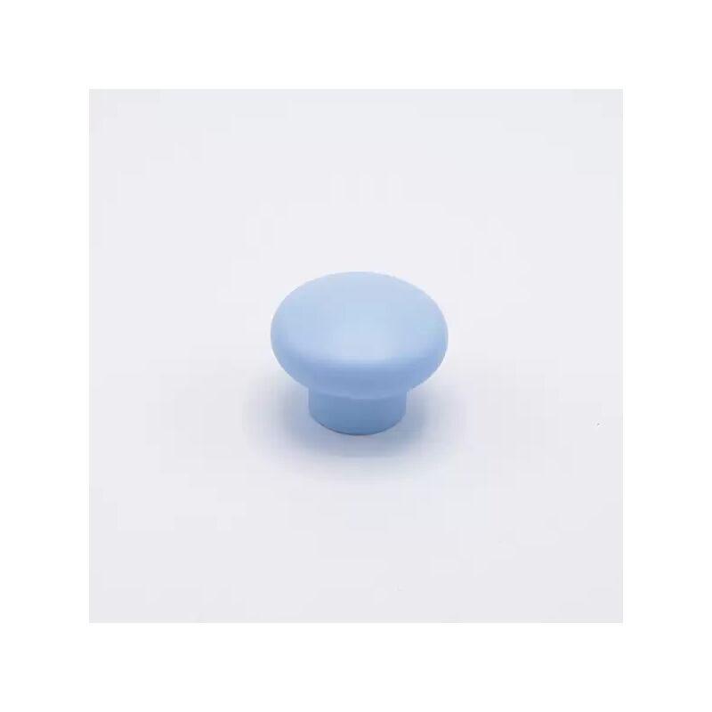 Image of Polideas - Pomolo classico dalla forma arrotondata color azzurro in goffrato fine 52x38mm - 419 Baloon - Goffrato fine azzurro
