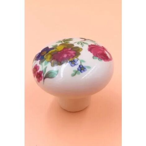 POMOLO COTTALI CERAMICA CHAMPAGNE CON FIORE ROSA   CT38013