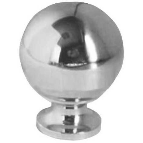 Pomolo de esfera de latón cromado de 22 mm