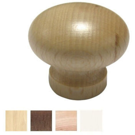 Pomolo de madera lisa natural de 30 mm Mital