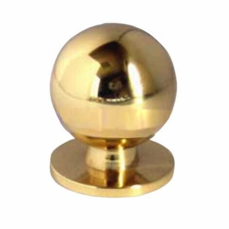 Pomolo Esfera Arandela de Latón Pulido mm 25