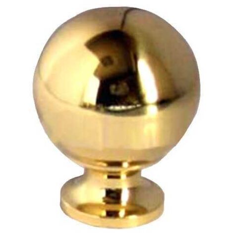 Pomolo Esfera de Latón Pulido de 22 mm