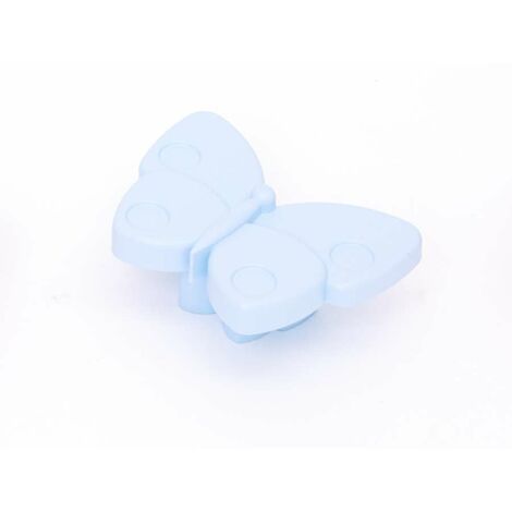 POMOLO FARFALLA PLASTICA AZZURRO
