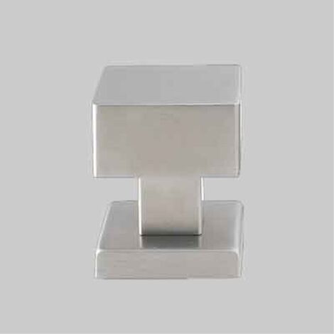 Pomolo fisso inox 'quadro' 50x50x23 mm  - col. inox satinato (2 pezzi) FIMET MANIGLIE