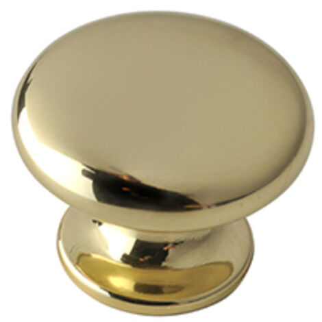 Pomolo in ottone - Ø 25 mm. - oro lucido