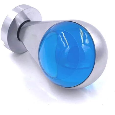 POMOLO OLIVARI INFINITY CROMO OPACO VETRO AZZURRO