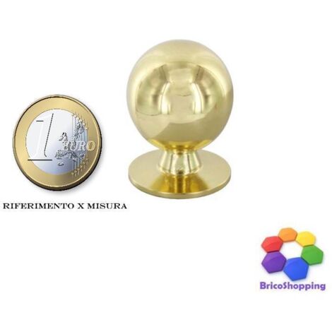 POMOLO OTTONE 2172 2501 D 25 MM TORNITO LUCIDO 30 PZ