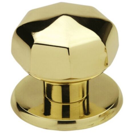 POMOLO OTTONE OTTAGONALE 70 MM LUCIDO VERNIC