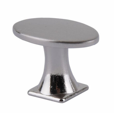 Pomolo ovale Zama nickel satiné 18x30 mm