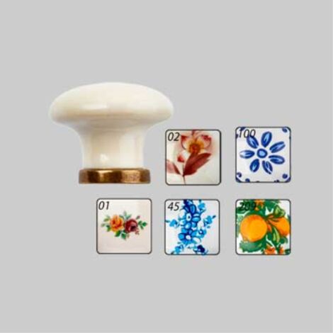 Pomolo per mobili in ceramica 'p04' ø 31 mm - bianco METAL GROUP