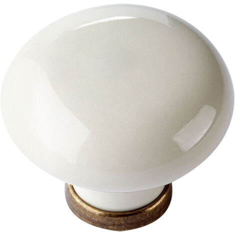 POMOLO PER MOBILI 'TONDO' base ott.vecchio / fondo bianco / decoro N.213  - Senza Marca