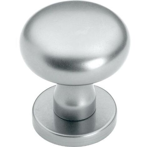 POMOLO PER PORTA MM 50 C/ROSETTA ALLUMINIO ARGENTO