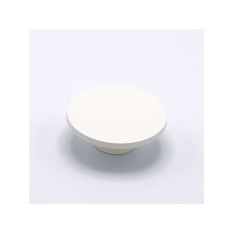 Pomolo piatto e tondo in goffrato bianco 70x25mm - 439 Moon