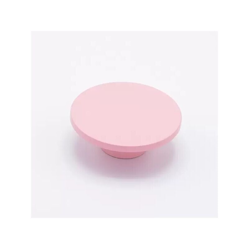 Polideas - Pomolo piatto e tondo in goffrato rosa 70x25mm - 439 Moon