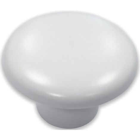 POMOLO PLASTICA 24MM LACCATO BIANCO