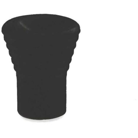 Pomolo Plastificato Rigato 15Mm Nero Pezzi 1 - Masidef