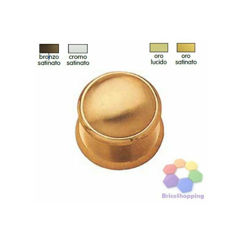 Image of Pomolo pomo per porta portoncini in ottone 70 mm bronzo cromo satinato oro colore: bronzo