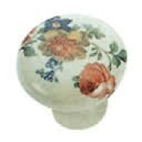 Pomolo porcellana d.30 chmp+fiore pezzi 1 - masidef