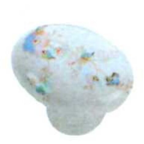 Pomolo porcellana ovale bpn+fiore pezzi 1 - masidef