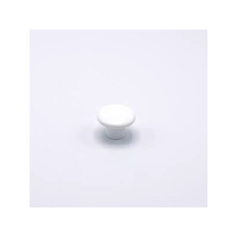 Image of Polideas - Pomolo tondo laccato bianco 32x22mm - 006 Little - Laccato bianco
