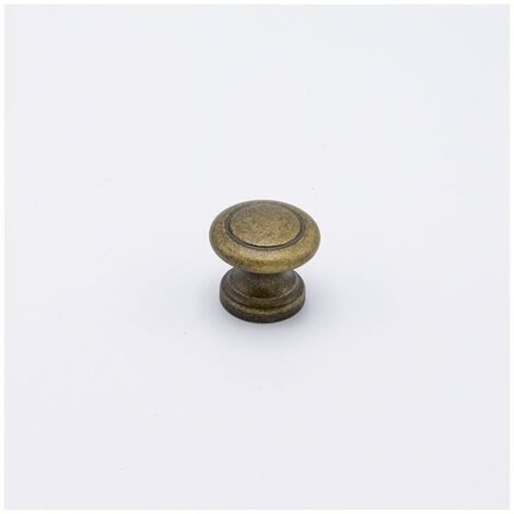 Pomolo tondo effetto bronzo con cerchio inciso nel centro 32x27mm - 021 Small