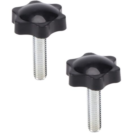 pomos de sujeción Black Star Head M8 x 30 mm con rosca macho de 32 mm