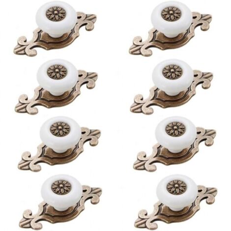 Pomos para muebles, 8 piezas, pomos para cajones de estilo vintage, pomos para muebles, pomos para cajones con accesorios de tornillos