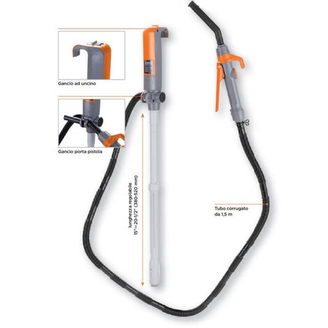 VEVOR Pompa Trasferimento Diesel 12V Portatile - Portata 37,8L/min, Ugello Automatico, Per Trasferire Carburante In Officina O Campo