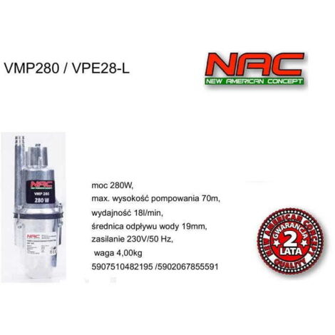 POMPA A MEMBRANA NAC 280W VPE28-L