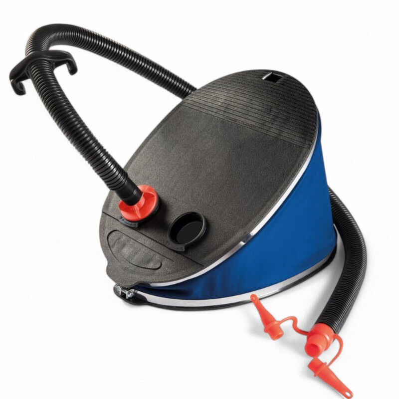 Pompa a pedale con soffietto e tubo flessibile 3 ugelli flusso d'aria maggiorato ideale per gonfiaggio strumenti