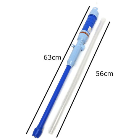 Pompa a sifone, pompa di trasferimento liquidi a batteria con tubo flessibile, pompa elettrica per carburante - Pompa di trasferimento diesel, olio e acqua (blu)