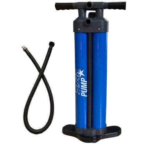 Pompa a tripla azione 29 PSI - Dimensioni: 15x65x31cm - POMPA STAR blu - Pompa universale - Pressione massima
