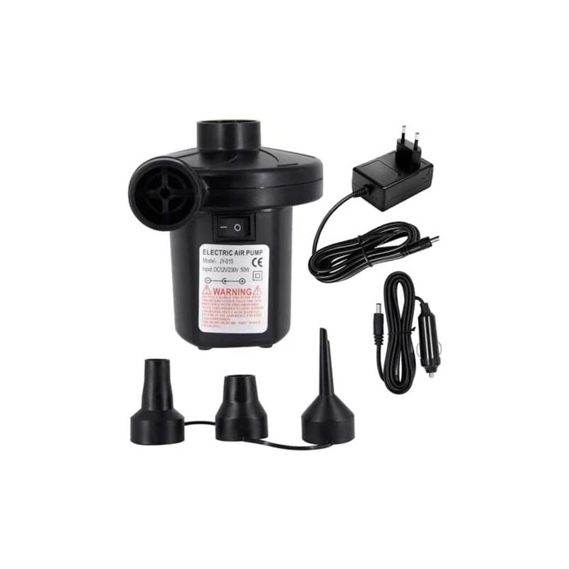 Image of Pompa ad aria elettrica portatile, pompa ad aria elettrica veloce, pompa ad aria per materasso gonfiabile, materasso giocattolo, piscina, letto