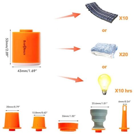 Pompa ad aria portatile, mini gonfiatore ad aria, pompa impermeabile, piccola pompa, pompa ad aria portatile ultra-mini, compressore d'aria ricaricabile tramite USB, pompa a vuoto