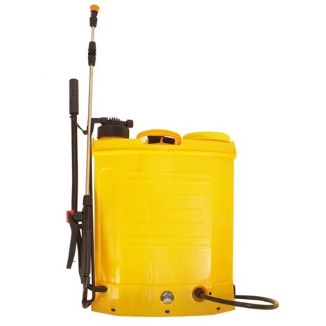 POMPA ATOMIZZATORE NEBULIZZATORE IRRORATORE A SPALLA ELETTRICA A BATTERIA E MANUALE 18 LITRI 2 FUNZIONI