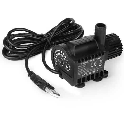 Pompa d'acqua mini 600L/H 2,2 m DC5V 6,5W ultra silenziosa per laghetto