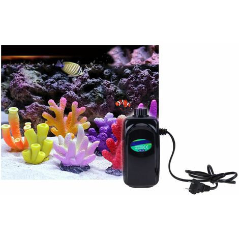 Mini pompa d'aria per acquari da 5 W, gorgogliatore per acquario  silenzioso, pompa per aeratore di ossigeno per piccolo acquario, con tubo  dell'aria, pietra dell'aria e valvola di ritegno