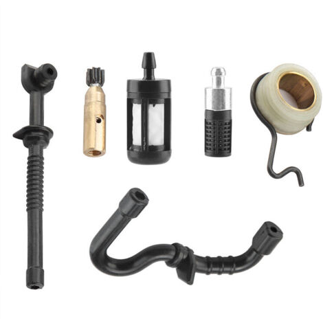 Pompa dell'olio per motosega, pompa dell'olio, per Stihl MS180 MS170 018 017 Kit di filtraggio del tubo flessibile del carburante per pompa dell'olio Tubo flessibile per pompa a vite senza fine