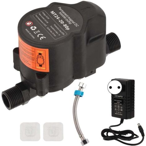 ZVD Pompa di aumento della pressione dell'acqua completamente automatica Eosnow, pompa di ricircolo per doccia piccola e silenziosa, CC 24 V, spina UE 100-240 V