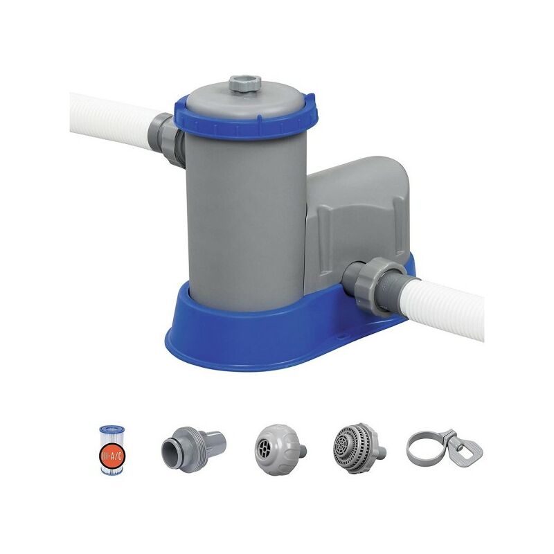 Trade Shop Traesio - Bomba Con Filtro De Cartucho Tipo Iii 5.678 L/H Para Piscinas Sobre Suelo 58389